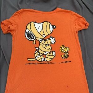 Peanuts Orange Snoopy Mummy Kids T-Shirt